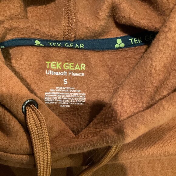 Tek Gear Muted Orange Hoodie Ultrasoft Fleece Mens Size Small - Picture 4 of 6